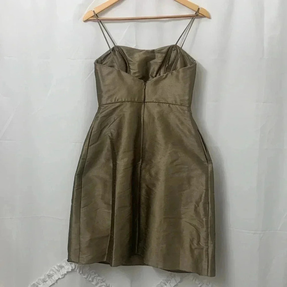 Women’s Jim HJelm Occasions Spaghetti Strap Dress Size 8 Metallic Brown EUC - Picture 5 of 8